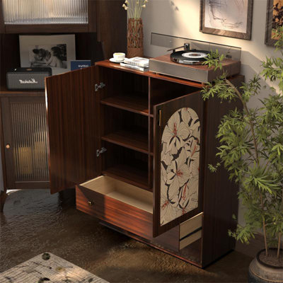 Walnut Accent Cabinet with Ample Storage