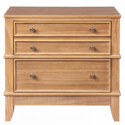 3-Drawer Hazel 3-Drawer Side Table for Living Room, Hallway, Entryway
