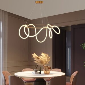 Biridiana Geometric LED Light Chandelier (Warm Light)