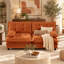 Canapé modulaire 77 po à 2 places modulaire 77 po, tissu chenille profond avec coussins décoratifs en treillis-2034188133