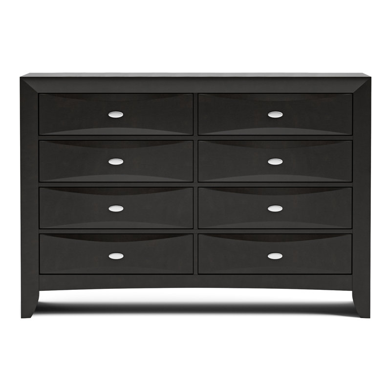 Urbanek 8-Drawer Dresser, Noir