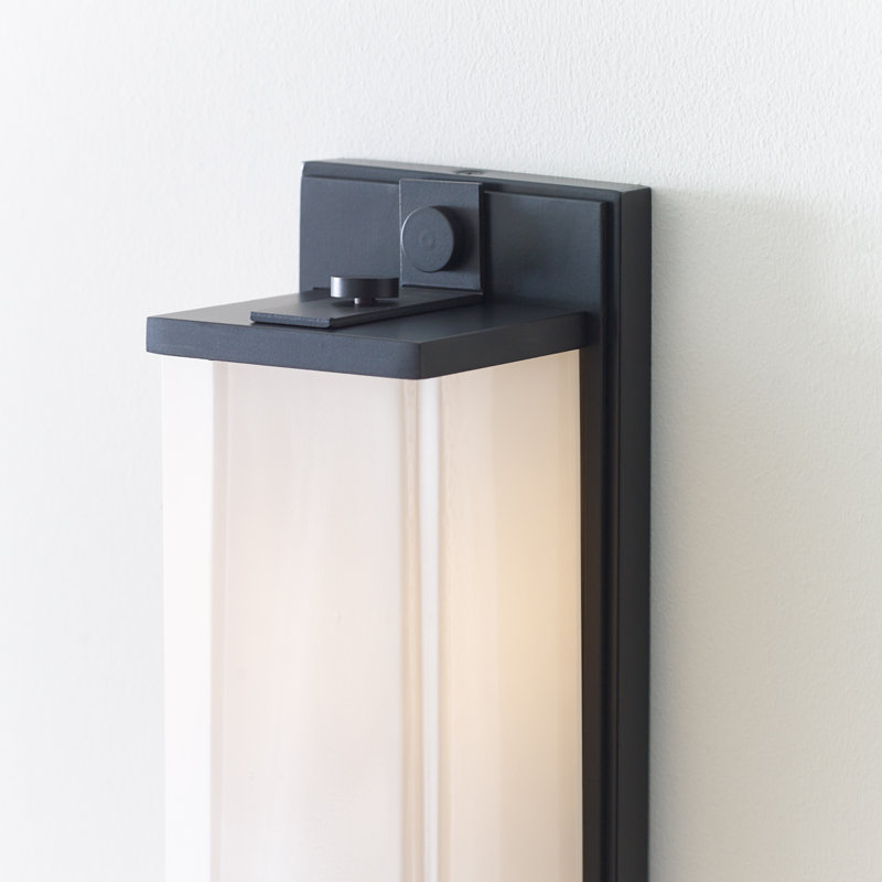 Logan 2 - Light Flush Mounted Sconce, Aged Iron, 16.5" H x 4" W x 8.3" D