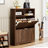 Shoe Cabinet Storage For Entryway Hidden Shoes Storage Cabinet With 2 Flip Drawers, Tall Free Standing Shoe Organizer Rack For Foyer, Hallway. Walnut,31.6'' L X 9.6'' W X 40'' H.-1652666740