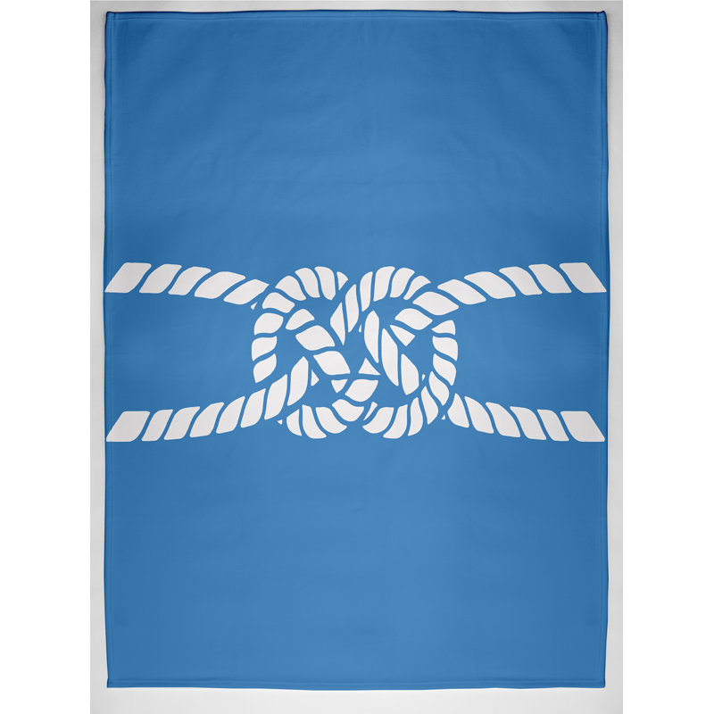 Kelbark Plain Weave / Muslin Throw Blanket, Blue