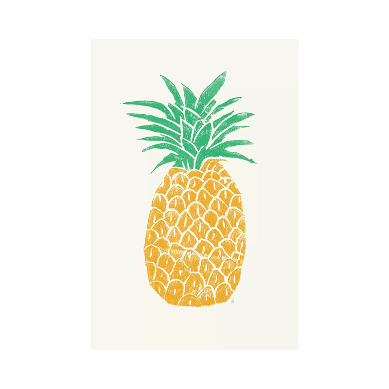 Pineapple by Tracie Andrews - Wrapped Canvas Painting, 30.48cm H x 20.32cm W x 1.91cm D