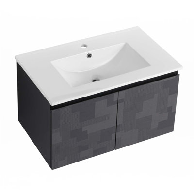Meuble-lavabo flottant mural