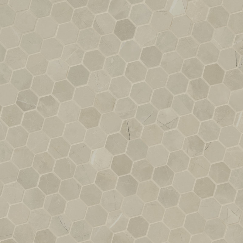 Sonoma Hexagon 12 in. x 12 in. Matte Porcelain Mosaic Floor and Wall Tile, Sand