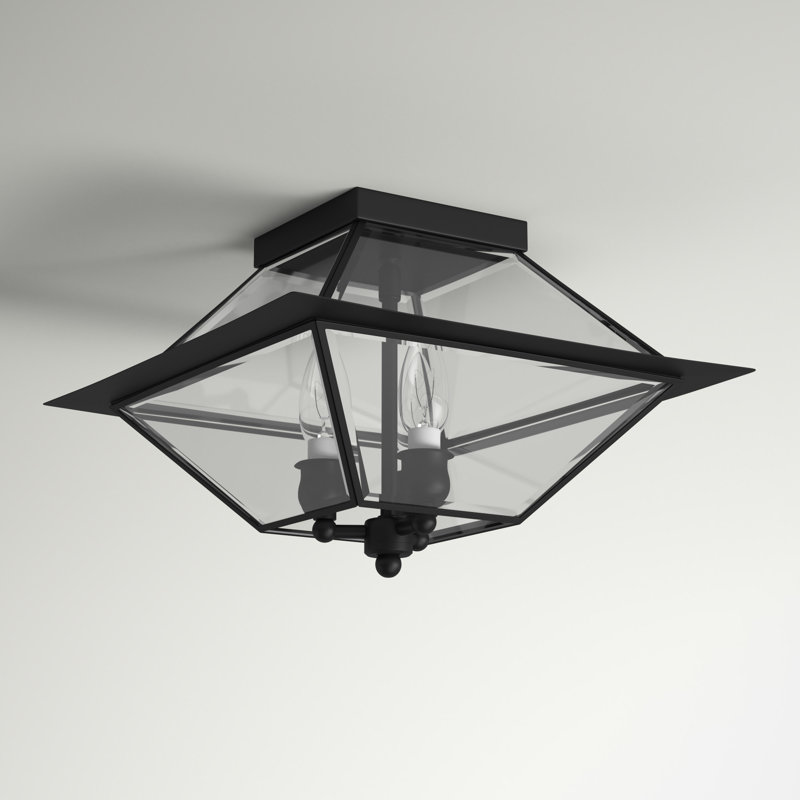 Boto 3 - Bulb Outdoor Flush Mount, Black
