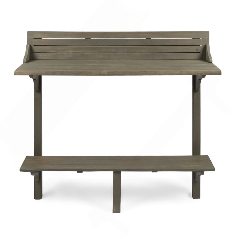 Table de bar d'extérieur en bois d'acacia