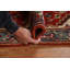 Tapis rouge Heriz Serapi à motif géométrique rouge noué à la main 3 x 6