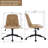 Keavey 23" Wide Leather Mid Back Mid-Century Modern Office Chair-101644258-101644261