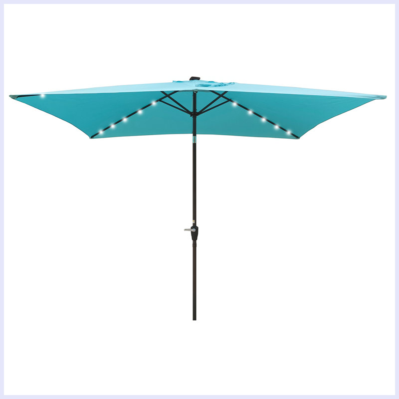 Parasol Taibah 120 avec contrepoids inclus, Turquoise