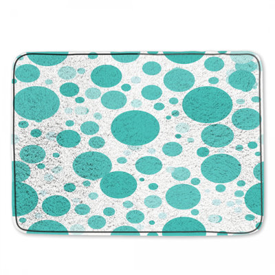 Polka Dots Bath Mat Pattern Bathroom Decor Contemporary
