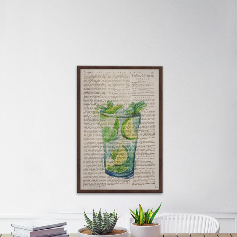 «Mojito on the Rocks» par Eyre Tarney - impression encadrée sur papier, H 24 po x l 16 po x P 1,5 po