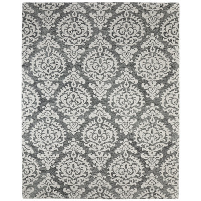 Tapis gris floral et botanique Brockington