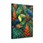 Animaux, oiseaux tropicaux et motif de feuillage luxuriant-1181365388