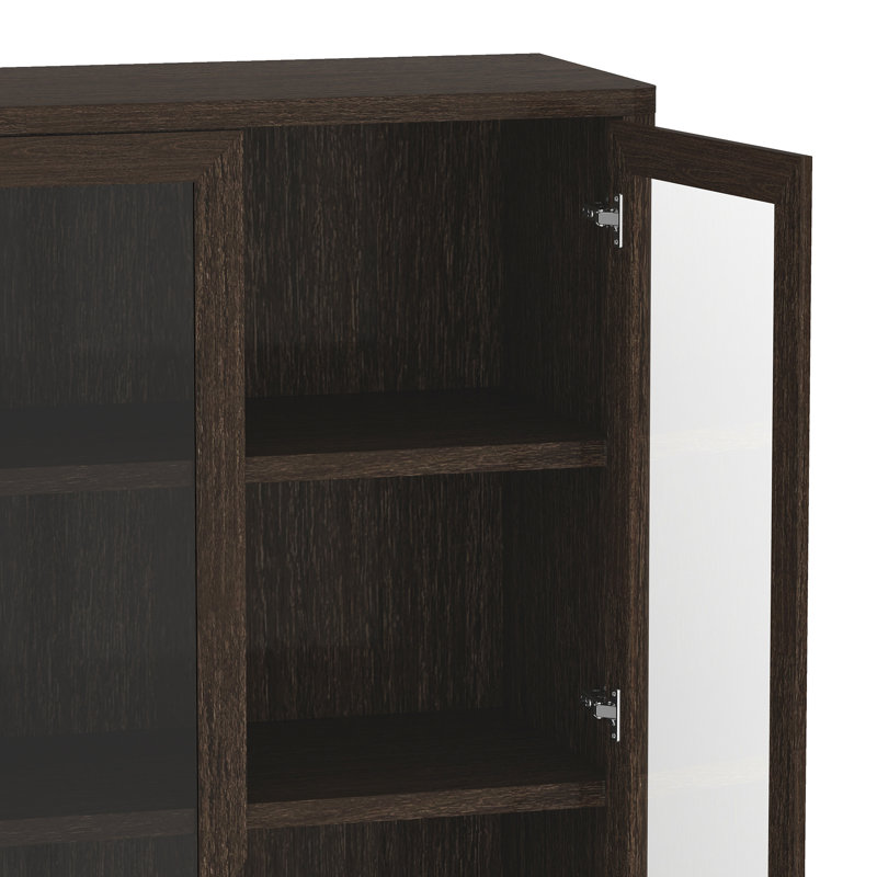 Bibliothèque en bois noyer H 79 "x l 38" Rivington, Noyer