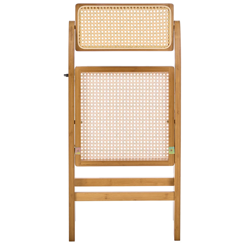 46cm H Solid Wood Folding Side Chair, Brown