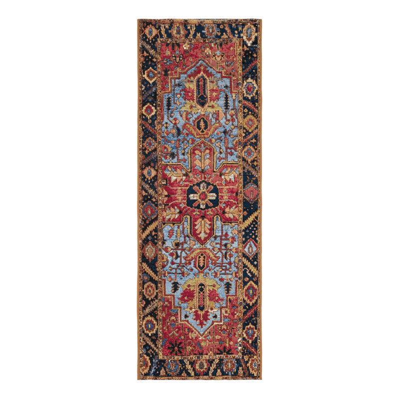 Indoor/Outdoor Traditional Area Rug, Runner 2' x 6'2"