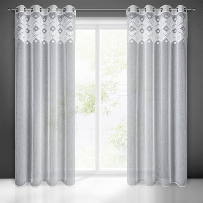 Turan Semi Sheer Curtains Single Panel