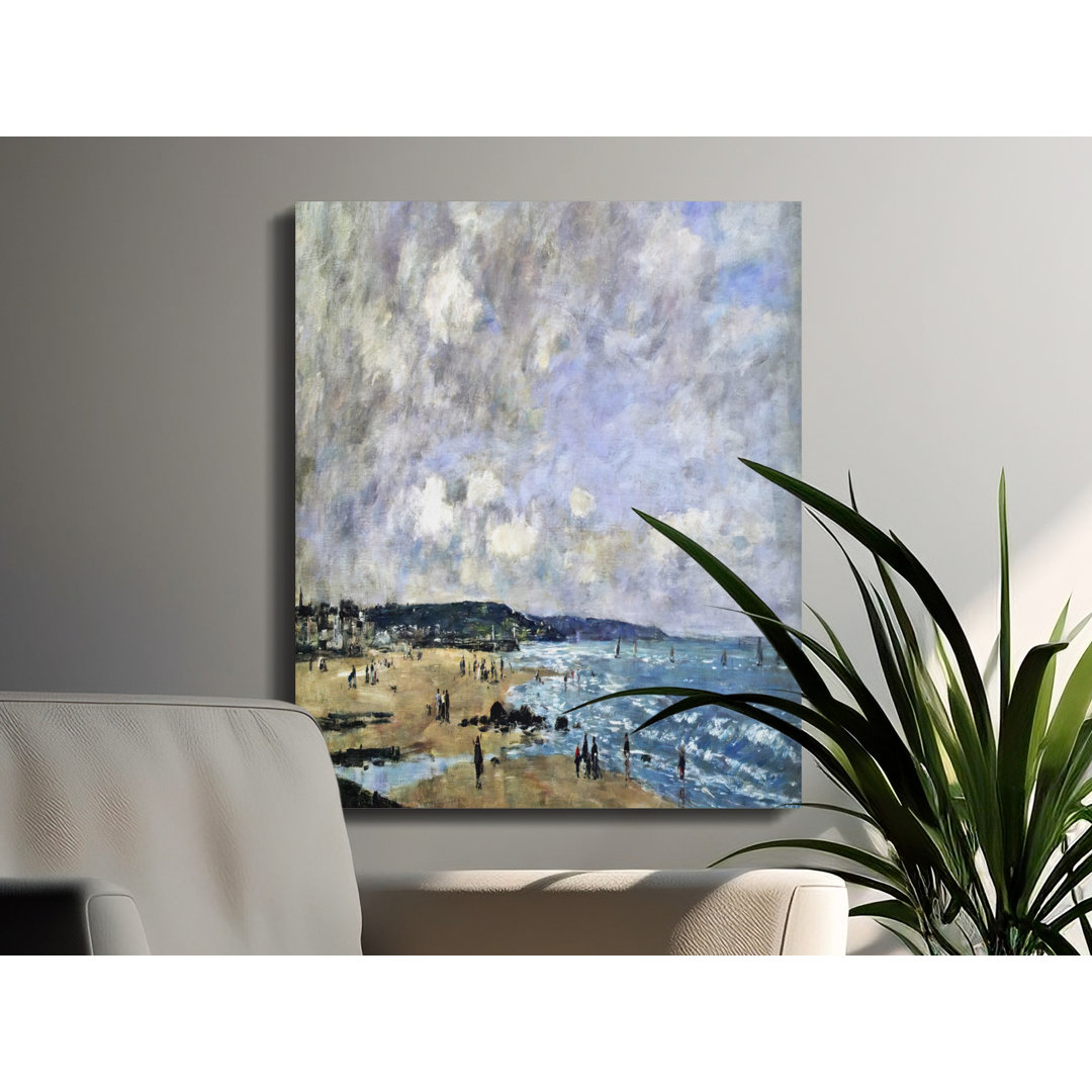 Impressionist Beach Seascape Canvas Art Print, Vintage Coastal Ocean View Wall Decor for Living Room, Timeless Fine Art