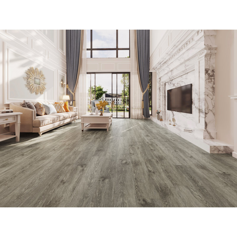 6mm Oak Laminate Flooring, Light Grey