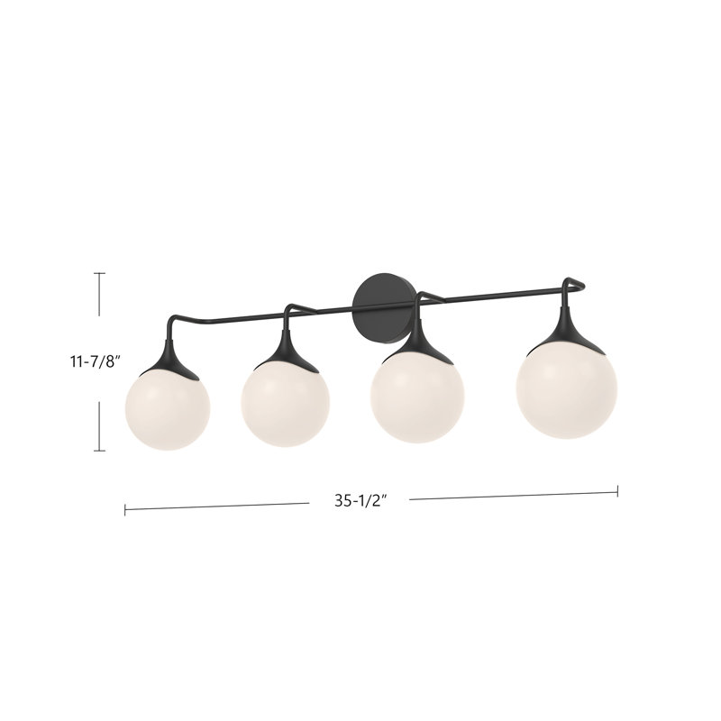 Nedra Vanity Light, Matte Black, 4