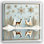 «Golden Deer Reflections in Winter Elegance», art mural sur toile tendue