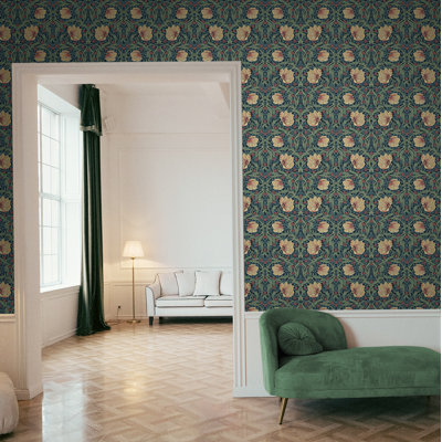 Astoria Grand Designs Bluestone & Clay Pimpernel Garden Prepasted Wallpaper