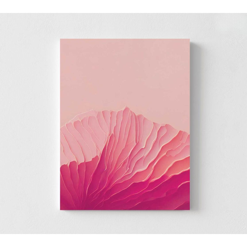 Petal Waves Print: Colorful Botanical Abstract, H 16 po x l 12 po, Impression sans cadre, Ne s’applique pas