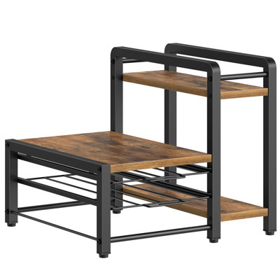 Porte-tiroir à café, porte-gobelet, organisateur de café avec tiroir de rangement coulissant à 2 niveaux et comptoir, capacité de 56 dosettes