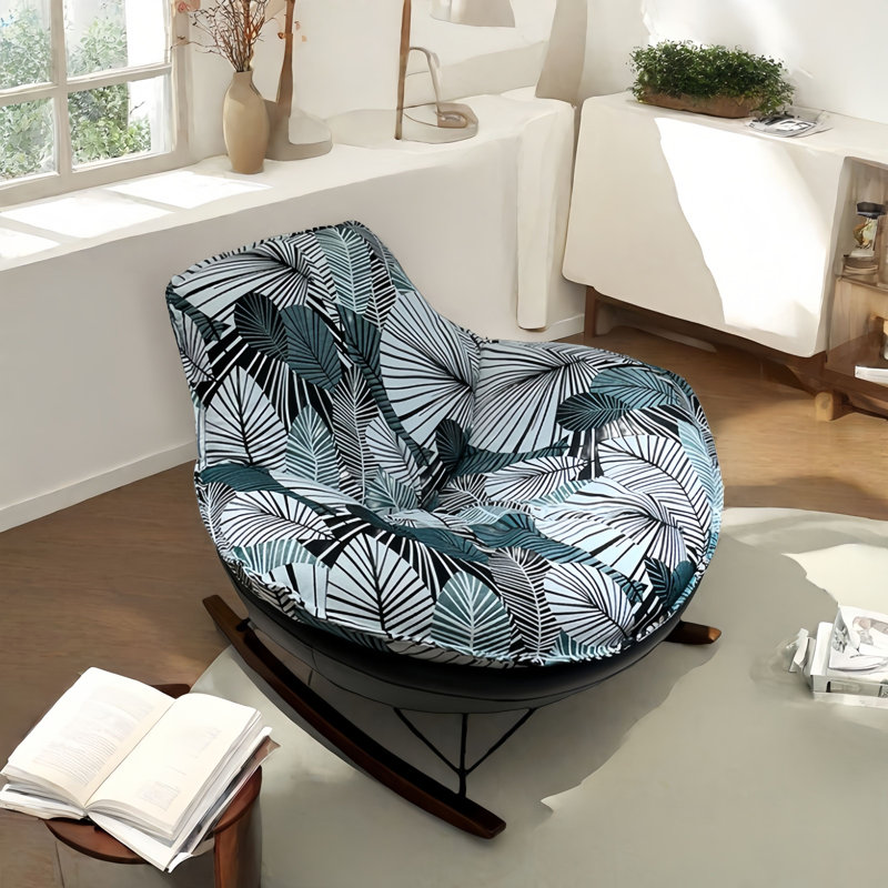 Chaise berçante moderne rembourrée