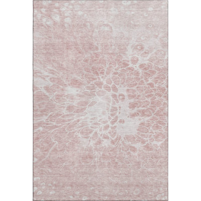 Premium Machine Washable Arnette Pink Rug