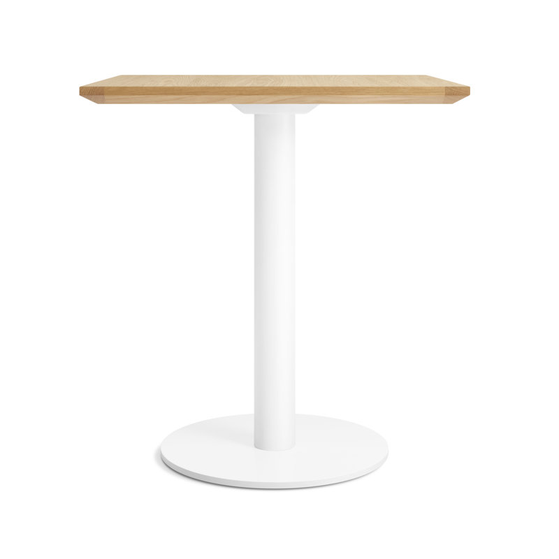 Easy Walnut Wood Dining Table, White Oak, Matte White