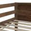 Lit superposé simple au-dessus d'un lit simple avec tête de lit à panneaux, pied de lit et garde-corps de sécurité, échelle intégrée, conception peu encombrante (sans matelas)