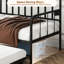 Lit de jour simple avec lit gigogne, structure de lit en métal pour chambre d'amis, peu encombrant, éléments classiques de style moderne, support robuste, rangement inférieur, assemblage facile, construction facile