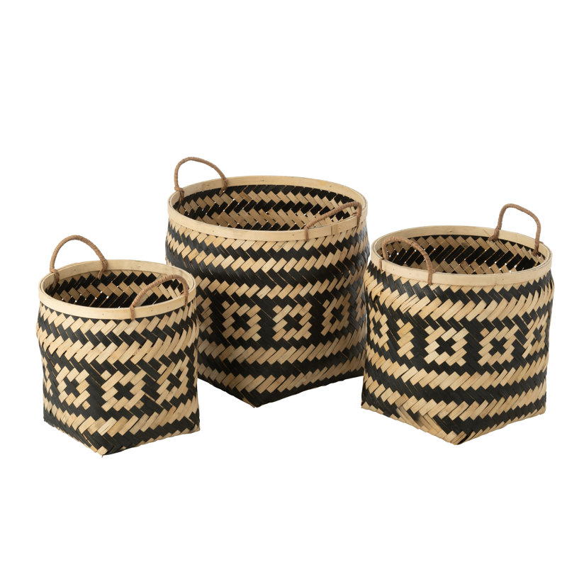 Bay Isle Home Abdulhadi Solid Wood Box, 39cm H x 41cm W x 41cm D, Natural/Black