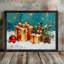 Cadre noir, peinture à l'huile, cadeau, art mural, décoration festive de luxe-1685715940