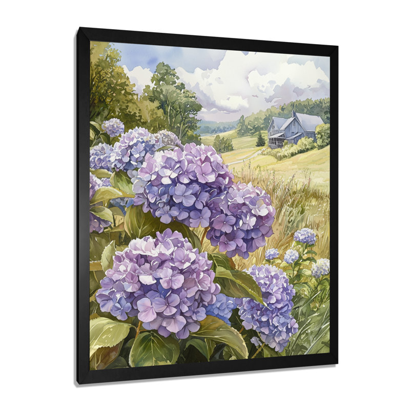 Isaiaha - impressions sur toile florales, H 40 po x l 30 po, Noir, Reproduction encadrée d'une seule photo