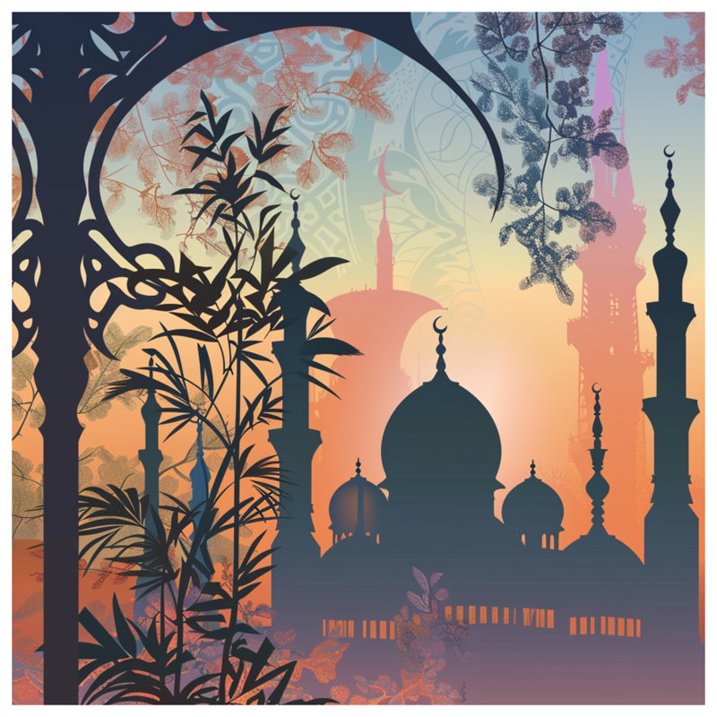 Jeté Mosque, L 68 po x H 80 po