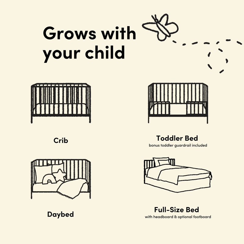Storkcraft Rio Convertible Crib and 3 Drawer Chest with Removable Changing Topper Nursery Furniture Set, Driftwood