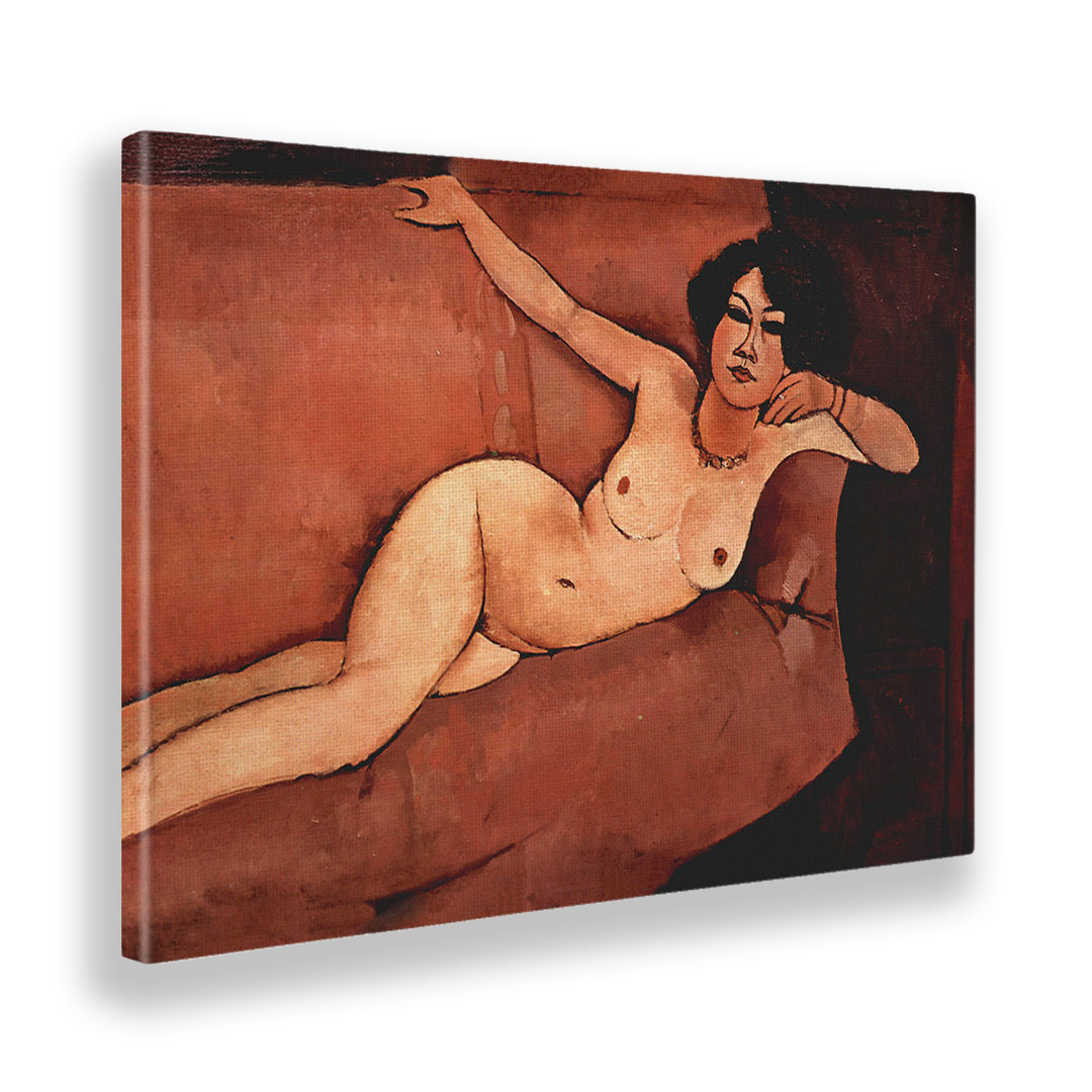 Leinwandbild Almaisas Akt auf der Couch von Amedeo Modigliani