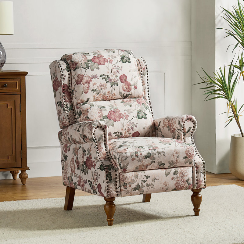 Fauteuil inclinable manuel en polyester Ariany, Polyester floral