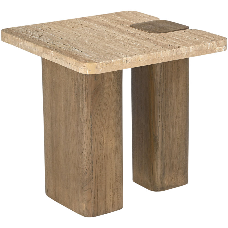 Table d'appoint Ravenna, Brun noyer