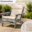 Coussin de chaise d'extérieur - Coussins de chaise d'extérieur à haut dossier 45 po x 21,5 po x 3 po pour meubles de patio, chaises berçantes, Adirondack ou repas - Coussins en tissu résistant à l'eau, à la décoloration et aux rayons UV avec attaches (brun clair)-751191961-599704168