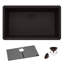 Ruvati 32 x 19 inch Granite Composite Undermount Single Bowl Kitchen Sink-891286592