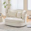 Fauteuil demi-tonneau rembourré en chenille-141022762