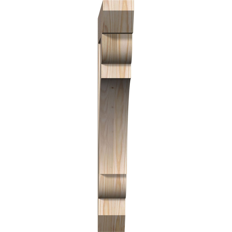 Support en bois / corbeau, Douglas (lisse), 28"H x 3.5"W x 28"D