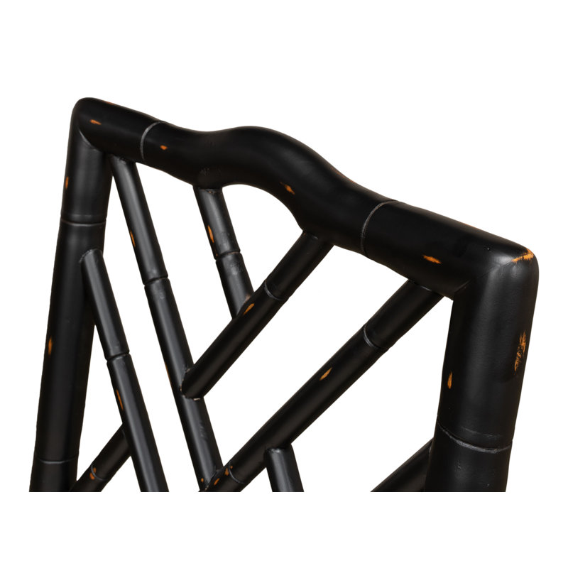 Brighton Fabric Cross Back Side Chair in Beige, Black