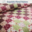 Ensemble de courtepointe en patchwork pour grand lit - Couvre-lit floral léger et doux Boho avec taies décoratives, style bohémien pour le décor de la chambre à coucher-521023974